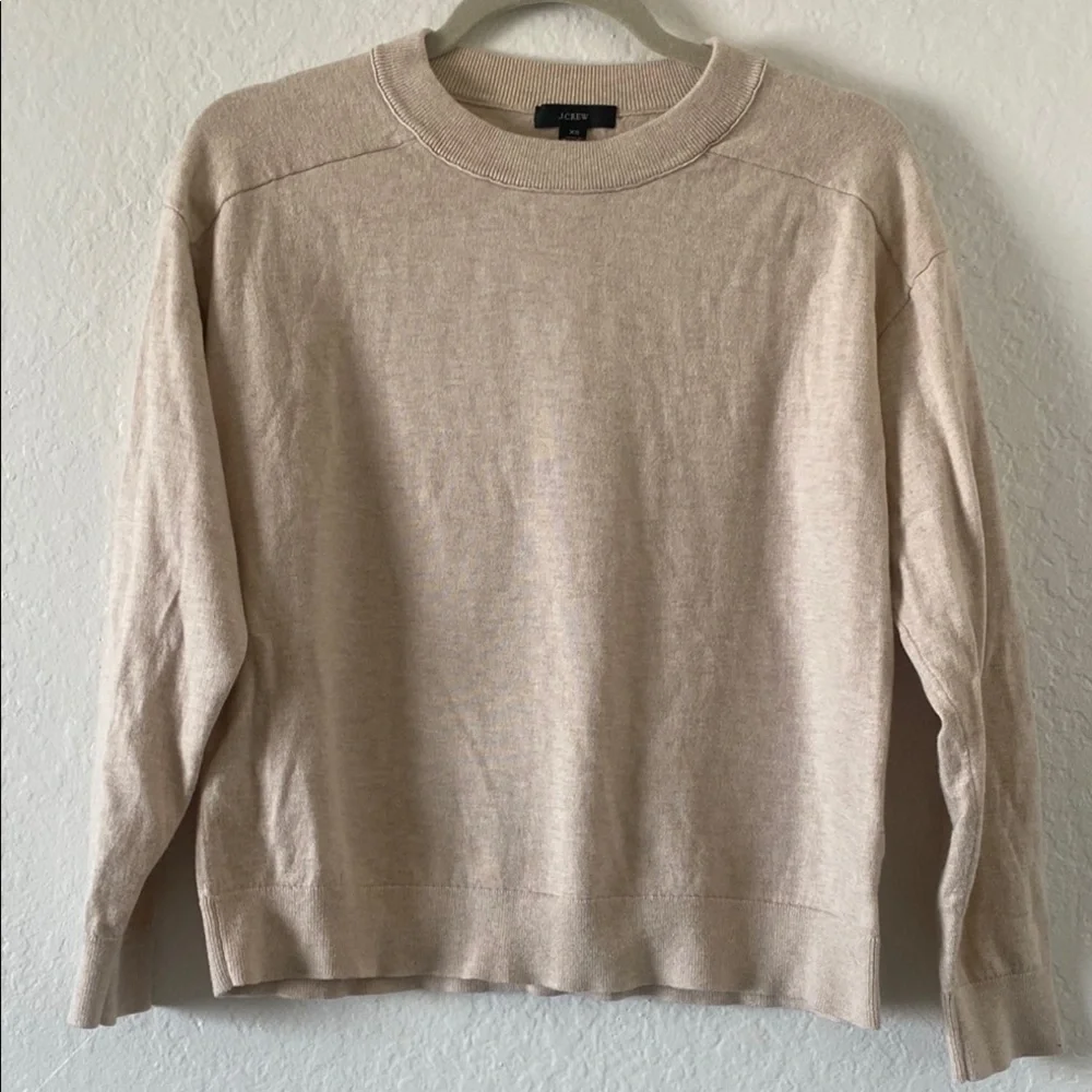 J. Crew Collection Cotton-Cashmere Relaxed Crewneck Sweater - Size XS - Picture 2 of 6